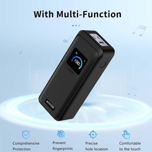 Case for Anker Prime Power Bank(26,250mAh 300W),NOUKAJU Silicone Protective Case,Drop-Proof,Scratch-Proof,Shock-Proof,Dust-Proof,Protective Cover for Anker Prime 26,250mAh Power Bank 300W(Black) in Saudi Arabia