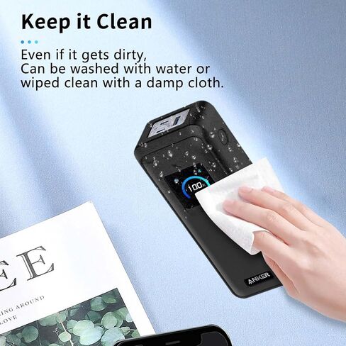 Case for Anker Prime Power Bank(26,250mAh 300W),NOUKAJU Silicone Protective Case,Drop-Proof,Scratch-Proof,Shock-Proof,Dust-Proof,Protective Cover for Anker Prime 26,250mAh Power Bank 300W(Black) in Saudi Arabia