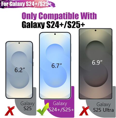 حافظة بطارية Sitong لهاتف Samsung Galaxy S25+/ S25 Plus/ S24+/ S24 Plus، حافظة شاحن بطارية ممتدة قابلة لإعادة الشحن بقدرة 5000 مللي أمبير في الساعة، أضف 100% عصير إضافي (6.7 بوصة) أسود in Kuwait