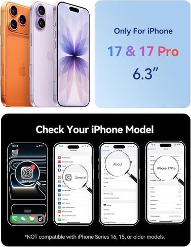 NEWDERY Battery Case for iPhone 17 &17 Pro, 9300mAh Portable Power Bank USB-C Fast Charging, Fast Charger, Protective Rechargeable Portable Charger Case for iPhone 17 Pro 6.3'', Black in Saudi Arabia