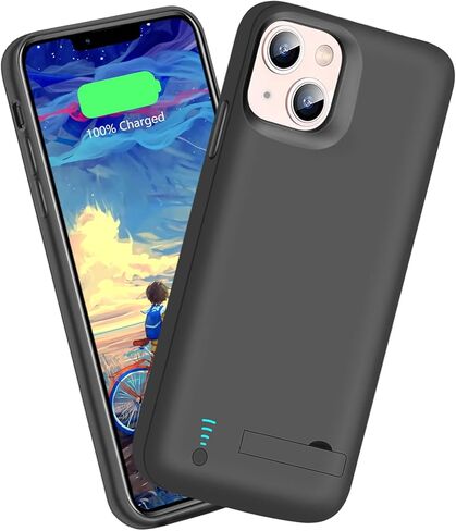 Sitong [حافظة بطارية مطورة لهاتف iPhone 12 mini وiPhone 13 mini، حافظة شحن/شاحن بطارية ممتدة قابلة لإعادة الشحن بقدرة 4000 مللي أمبير في الساعة، أضف 100% عصير إضافي (5.4 بوصة) أسود in Kuwait