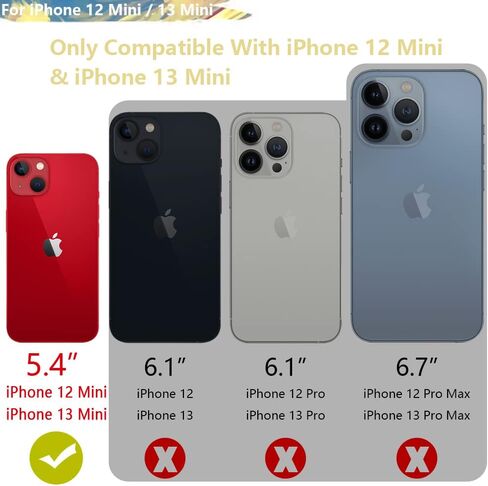 Sitong [حافظة بطارية مطورة لهاتف iPhone 12 mini وiPhone 13 mini، حافظة شحن/شاحن بطارية ممتدة قابلة لإعادة الشحن بقدرة 4000 مللي أمبير في الساعة، أضف 100% عصير إضافي (5.4 بوصة) أسود in Kuwait