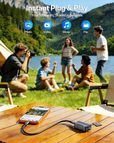 قارئ بطاقة microSD Express بسرعة 880 ميجابايت/ثانية، قارئ بطاقة SD عالي السرعة Selore USB-C وUSB-A، قارئ بطاقة ذاكرة بفتحة مزدوجة لـ microSD SDXC SDHC Express لجهاز Nintendo Switch 2/iPhone/Laptop/MacBook in Saudi Arabia