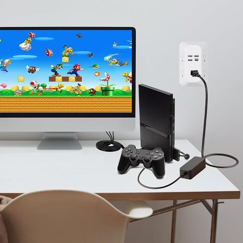 سلك الطاقة وكابل الصوت والفيديو RCA AV لجهاز PS2، ومصدر طاقة بديل وكابل AV متوافق مع وحدة تحكم الألعاب PS2 Slim SCPH-70000 in Kuwait