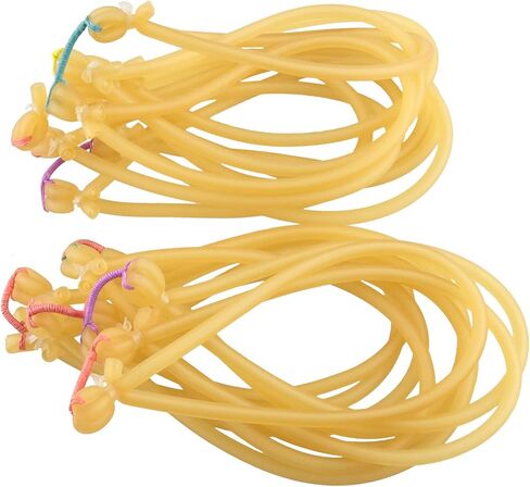 10pcs Powerful Fishing Slingshot Elastic Tube Rubber Band for Fishing Shooting Slingshot Catapult Replacement Outdoor Bow & Arrow Sport Catapult, Yellow in Saudi Arabia