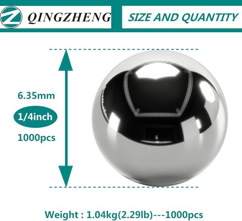 Z QINGZHENG 1000 قطعة 1/4 بوصة ذخيرة مقلاع فولاذية 6.35 مللي متر كرات تحمل فولاذية دقيقة in Kuwait