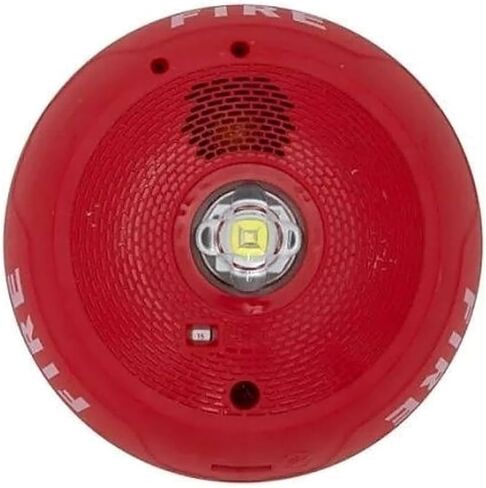 System Sensor PC2RKLED L-Series Outdoor Ceiling-Mounted Horn Strobe, 2-Wire, FIRE, Red in Saudi Arabia