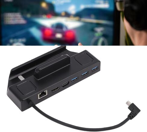 محطة إرساء Diyeeni 6 في 1 لـ SteamDeck OLED لـ ROG Ally لـ Legion Go مع 4K 60 هرتز 100 وات PD شحن سريع 1 جيجابت في الثانية إيثرنت 3 USB A ومنفذ واحد من النوع C in Kuwait