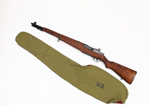 حقيبة حمل تحمل علامة الحرب العالمية الثانية الأمريكية M1 Garand تحمل علامة الولايات المتحدة OD باللون الأخضر، حقيبة بندقية بندقية بندقية ناعمة، مثالية لتخزين الأسلحة النارية والمسدسات والنقل in Saudi Arabia