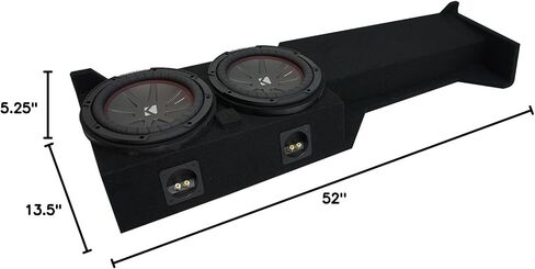 American Sound Connection Compatible with 2005-2019 Nissan Frontier Crew Cab Truck Kicker CompR CWR10 Dual 10" Sub Box Enclosure - Final 2 Ohm in Saudi Arabia