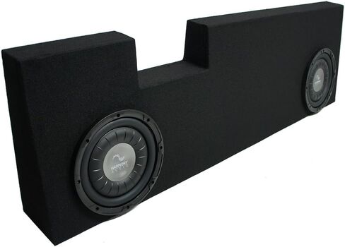 حاوية صندوق فرعي مزدوج 10 بوصات من Harmony Audio F104 متوافقة مع شاحنة Ford F250 F350 Super Crew 2001-2014 in Saudi Arabia