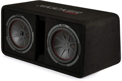 KICKER CompR 10"(25cm) Dual subwoofers in Vented encl, 2ohm, RoHS Compliant (Renewed) in Saudi Arabia