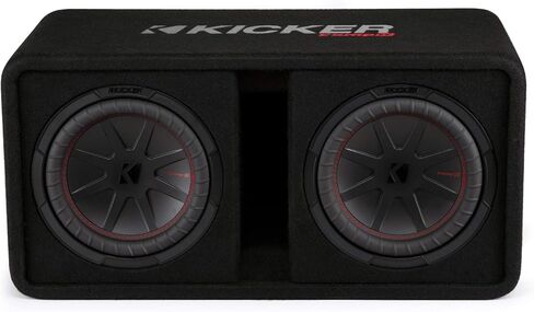 KICKER CompR 10"(25cm) Dual subwoofers in Vented encl, 2ohm, RoHS Compliant (Renewed) in Saudi Arabia