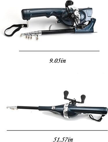 Telescopic Fishing Rod - Compact Foldable Design, Easy to Carry, Suitable for Travel Fishing in Saudi Arabia