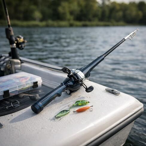 Telescopic Fishing Rod - Compact Foldable Design, Easy to Carry, Suitable for Travel Fishing in Saudi Arabia