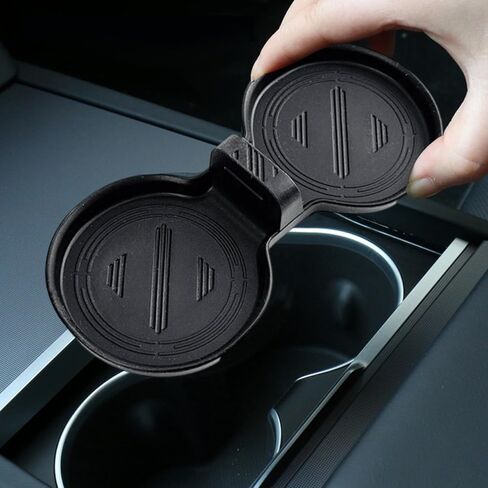 Black ABS Silicone Coasters for Tesla Model 3 2024 Model Y Launch 2025 Cup Heat Resistant Mat Car Coasters 17 * 7.5 * 3cm in Saudi Arabia