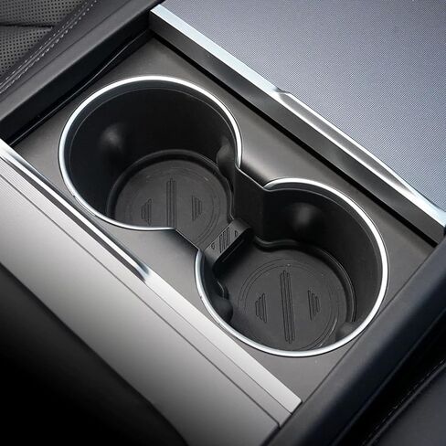 Black ABS Silicone Coasters for Tesla Model 3 2024 Model Y Launch 2025 Cup Heat Resistant Mat Car Coasters 17 * 7.5 * 3cm in Saudi Arabia