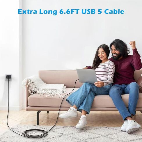 كابل شحن سريع 240 وات Thunderbolt 5، كابل USB5 C إلى C Thunderbolt 5 بطول 6.6 أقدام، نقل بيانات 80 جيجابت في الثانية حتى 120 جيجابت في الثانية، يدعم شاشات 8K/4K كابل شحن سريع USB C مجدول لهاتف iPhone 17/16/15، Mac Book in Kuwait