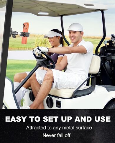 All Metal Magnetic Phone Holder [Strong Magnets] 360° Adjustment Magnetic Phone Mount for Golf Carts, Tractor, Excavator, Bulldozer, Loader, Crane, Forklift, Boat, Fit for iPhone 17 16 15 in Saudi Arabia