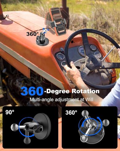 All Metal Magnetic Phone Holder [Strong Magnets] 360° Adjustment Magnetic Phone Mount for Golf Carts, Tractor, Excavator, Bulldozer, Loader, Crane, Forklift, Boat, Fit for iPhone 17 16 15 in Saudi Arabia