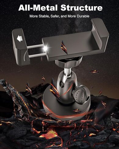All Metal Magnetic Phone Holder [Strong Magnets] 360° Adjustment Magnetic Phone Mount for Golf Carts, Tractor, Excavator, Bulldozer, Loader, Crane, Forklift, Boat, Fit for iPhone 17 16 15 in Saudi Arabia