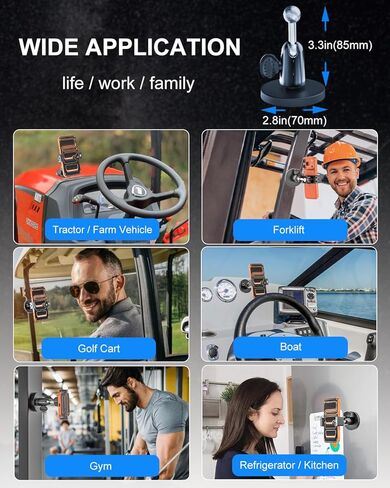 All Metal Magnetic Phone Holder [Strong Magnets] 360° Adjustment Magnetic Phone Mount for Golf Carts, Tractor, Excavator, Bulldozer, Loader, Crane, Forklift, Boat, Fit for iPhone 17 16 15 in Saudi Arabia