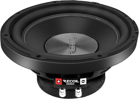 RECOIL IRW8D4 8 Inch Car Audio Subwoofer 400 Watts Power Dual 4 Ohm Voice Coil, 2" Black-Coated 4 Layer High Temperature Voice Coil, Competition Grade Pressed Paper Cone in Saudi Arabia