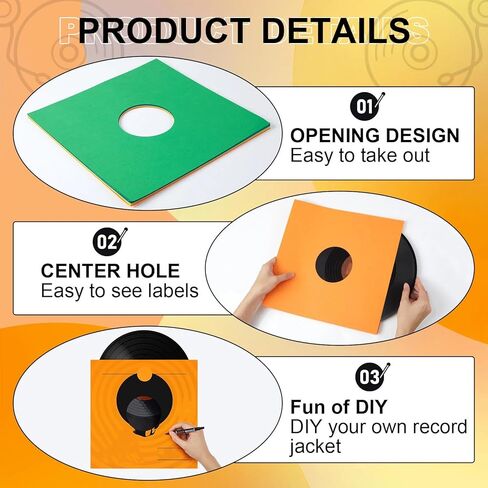 Kigley 30 Pcs 12.2 Inches Vinyl Record Sleeves 33 RPM Jackets Paper Record Covers Cardboard Inner Sleeves for Album Jacket Covers Collection Storage, Dust and Scratch Protection in Saudi Arabia