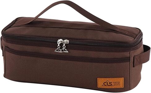Grill Tools Storage Pouch, Camping Travel Cooking Utensils Organizer Bag with Net Pockets, Portable Cookware Kit Organizer for Backpacking Picnic BBQ Camping Hiking Travel in Saudi Arabia