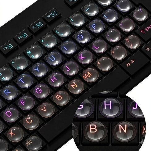 غطاء لوحة مفاتيح Casebuy الزجاجية للأظافر الطويلة ، ملصقات لوحة مفاتيح مرتفعة للغاية مع ملصقات زجاجية للفنون القابلة لإعادة الاستخدام ، للكمبيوتر المحمول ، الكمبيوتر ، سطح المكتب (60 حزمة) in Saudi Arabia