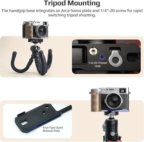 Freewell Lens Hood with Hybrid CPL/Mist Filter & Wooden L Bracket Grip Bundle for Fuji X100VI (Silver) in Saudi Arabia