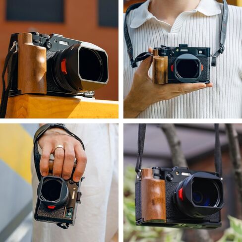 Freewell Lens Hood with Hybrid CPL/Mist Filter & Wooden L Bracket Grip Bundle for Fuji X100VI (Silver) in Saudi Arabia