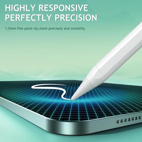 Stylus Pen for iPad, 10 Min Fast Charge Apple iPad 10th Generation Pencil Work for Apple iPad Pro 11/12.9", iPad 6-10, iPad Air 3-5/ Mini 5/6 in Saudi Arabia