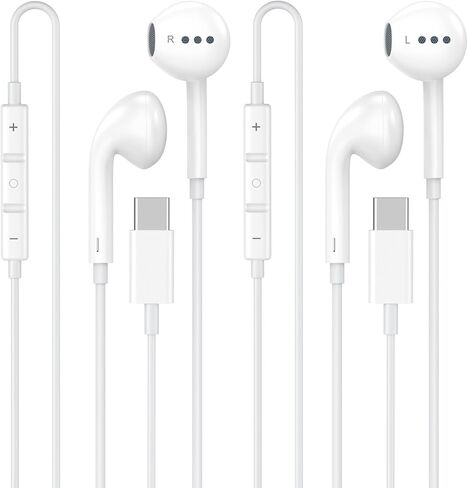[Apple MFi Certified] Wired iPhone Headphones, 2 Pack Wired Lightning Earbuds with Built-in Microphone & Volume Control iPhone Earphones Compatible for iPhone 14 13 12 11 Pro Max XS XR X 8 7 in Saudi Arabia