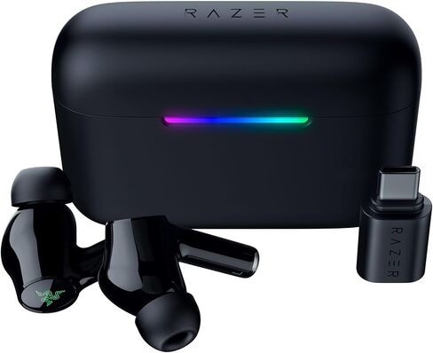 Razer Hammerhead V3 HyperSpeed Wireless Multi-Platform ANC Gaming Earbuds – 2.4GHz & Bluetooth 6.0, Up to 40 Hr Battery, THX Spatial Audio, for Smartphones, PC, Laptop, Tablet, PS5, Steam Deck – Black in Saudi Arabia