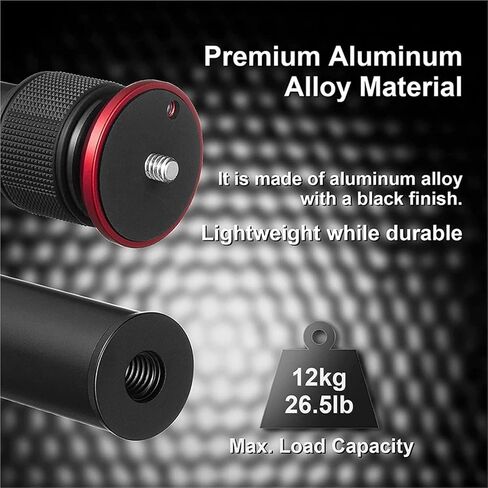 كاميرا DSLR Gimbal محمولة قابلة للتعديل 1/4 بوصة حامل ثلاثي القوائم Monopod قضيب تمديد مكون من قسمين in Kuwait