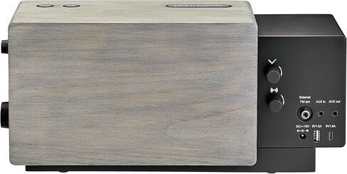 راديو ساعة حديث B7801 Fidelity Retro - إصدار الذكرى السنوية الـ 150 لبولوفا، حافظة رمادية أمريكية صلبة، مكبر صوت بلوتوث، راديو FM، شحن USB-A وUSB-C، قرص مضاء، منبه مع قيلولة بعد الظهر in Saudi Arabia