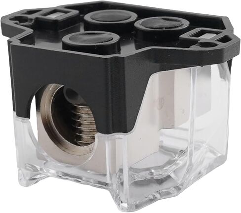 2-Way Zinc Alloy Power Distribution Block, 1-in 2-Out Car Audio Splitter for 0/2/4 Gauge in and 4/8 Gauge Out, Waterproof Junction Box for Amplifier Wiring in Auto, Boat, and Marine Systems in Saudi Arabia