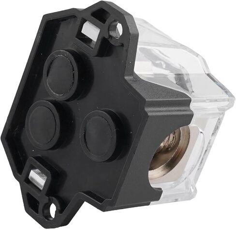 2-Way Zinc Alloy Power Distribution Block, 1-in 2-Out Car Audio Splitter for 0/2/4 Gauge in and 4/8 Gauge Out, Waterproof Junction Box for Amplifier Wiring in Auto, Boat, and Marine Systems in Saudi Arabia