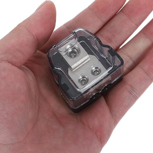 2pcs Car Audio Amplifier Power Splitter: 1 to 2 Way Distribution Block - Fuse Protected Terminal for Amp - Installation Accessory for Car Sound System in Saudi Arabia