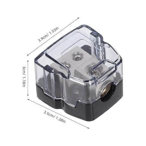 2pcs Car Audio Amplifier Power Splitter: 1 to 2 Way Distribution Block - Fuse Protected Terminal for Amp - Installation Accessory for Car Sound System in Saudi Arabia