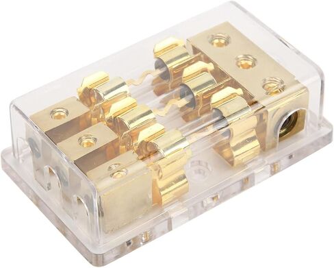Power Distribution Block 1x0GA in 3x4GA Out 60A Fuse Holder - Reliable Circuit Protection, Easy Multi - Amp Installation for Car, Truck & Ship Audio Systems in Saudi Arabia
