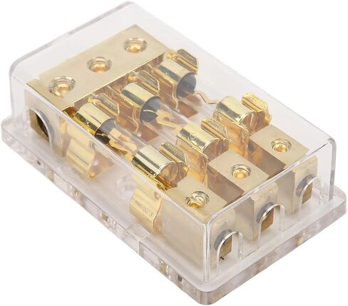 Power Distribution Block 1x0GA in 3x4GA Out 60A Fuse Holder - Reliable Circuit Protection, Easy Multi - Amp Installation for Car, Truck & Ship Audio Systems in Saudi Arabia