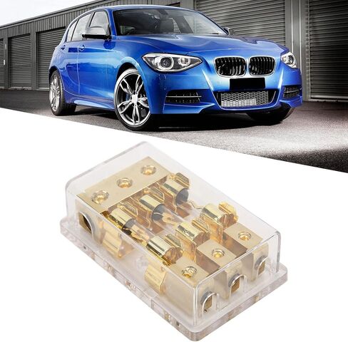 Power Distribution Block 1x0GA in 3x4GA Out 60A Fuse Holder - Reliable Circuit Protection, Easy Multi - Amp Installation for Car, Truck & Ship Audio Systems in Saudi Arabia