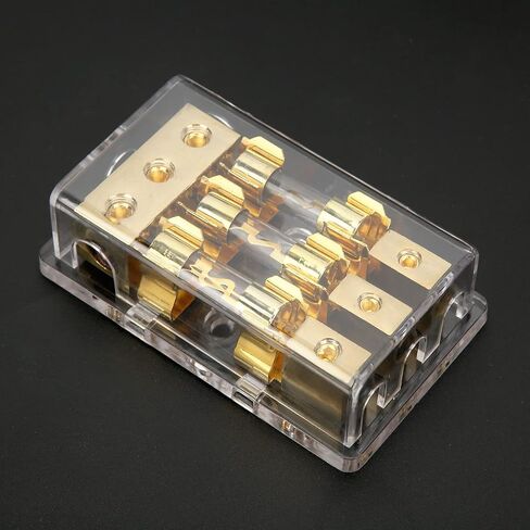 Power Distribution Block 1x0GA in 3x4GA Out 60A Fuse Holder - Reliable Circuit Protection, Easy Multi - Amp Installation for Car, Truck & Ship Audio Systems in Saudi Arabia