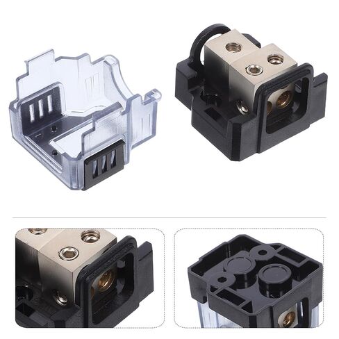 ULTECHNOVO Car Audio Power and Ground Distribution Block 2-Way Amp Ground Splitter Box for Vehicle Amplifier System Installation Accessories in Saudi Arabia