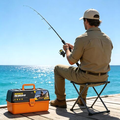 597Pcs Fishing Lures Kit Large 4-Layer Tackle Box whit Tackle，Pliers, Crankbait, Hooks, Weights & Accessories Complete Freshwater Bass Fishing Gift for Men Fishing Enthusiast in Saudi Arabia