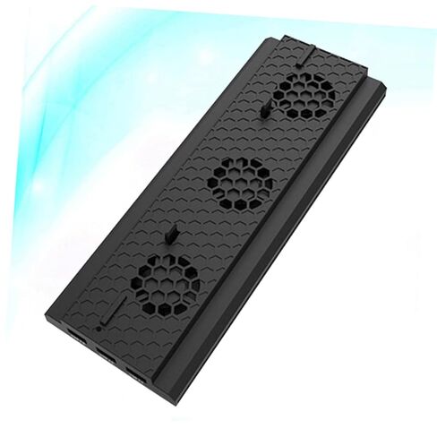 Game Console Cooling Fan Stand Triple USB Ports Hub Temperature Control for Vertical Bracket Design for Enhanced Airflow and Unique Style in Saudi Arabia