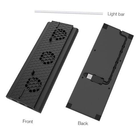 Game Console Cooling Fan Stand Triple USB Ports Hub Temperature Control for Vertical Bracket Design for Enhanced Airflow and Unique Style in Saudi Arabia