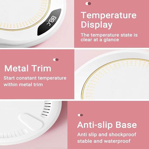 USB Warmer Cup Pad Gadget Coffee Tea Drink Heater Tray Mug Adults Desk with 3 Gear Temperatures USB Coffee for Desk of Home or Auto Shut Off Mug in Saudi Arabia